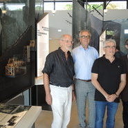 v.li. Prof. Gerd Krumeich, 1. Vors. HWK  Jean Klinkert, Architekt Gilles Marty, Prof. Nicolas Offenstadt (Hubert Matt-Willmatt)