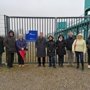 Sitzung der Vorbereitungsgruppe am 01.04. 2022 in Vogtsburg-Burkheim mit Besuch des EDF-Stauwehrs mit geschlossenem Zugang (Sarah Lefebvre)  