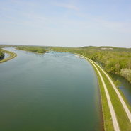 Luftaufnahme Stauwehr (Stadt Vogtsburg)