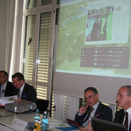 Homepage - Palais Biron: Philipp Schoen, Pierr-Yves Lochet, Richard Schmitz, Jean Klinkert, Hubert Matt-Willmatt (v. re) Foto: Maeva Grün