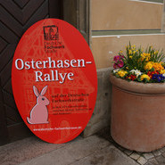 Osterhasen-Rallye 2012 - Hinweisschild Nahaufnahme