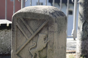 Grenzstein auf der Laufenburger Brücke