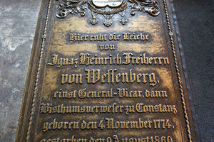 Konstanz von Wessenberg Grabplatte im Münster