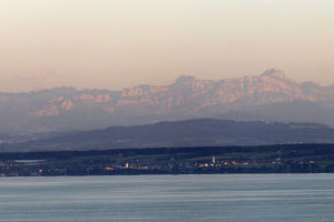 Meersburg Blick auf Säntis von Pension Ödenstein