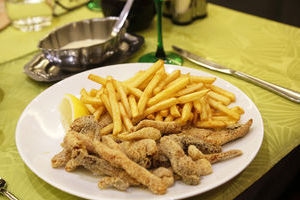 Ferrette Abendessen Carpe Frites