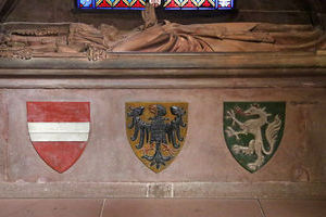 Basel Münster Grabplatte Anna Gertrud von Habsburg